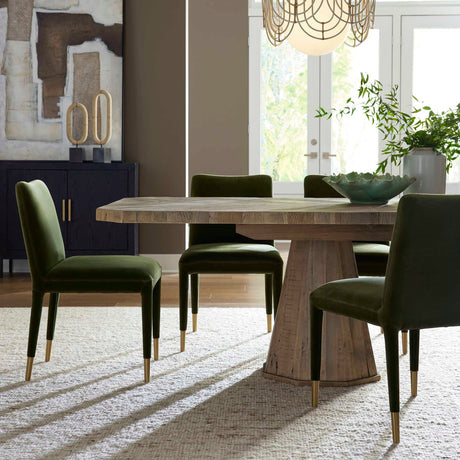 Modern European furniture - Wooden Herringbone Dining Table - www.oroa.com