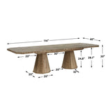 Modern European furniture - Wooden Herringbone Dining Table - www.oroa.com