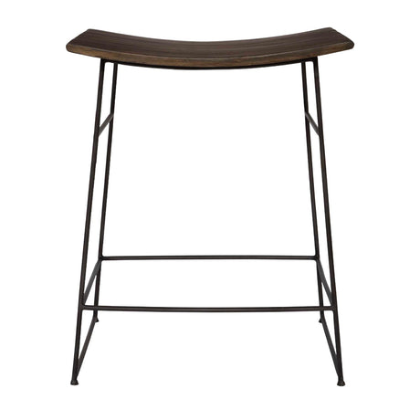 Solid Mango Scooped Counter Stool by Uttermost Thura