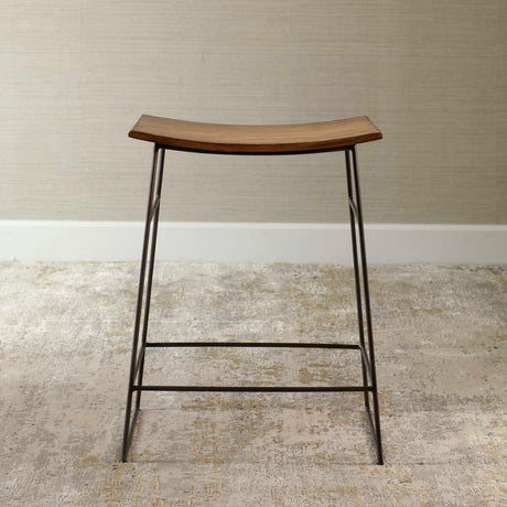 Solid Mango Scooped Counter Stool by Uttermost Thura, alternate view 6