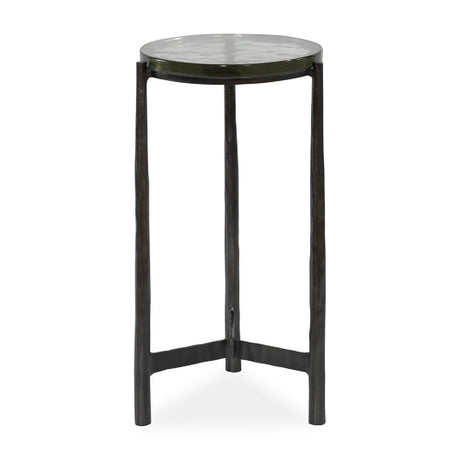Modern European furniture - Round Glass Indoor/Outdoor Accent Table - www.oroa.com