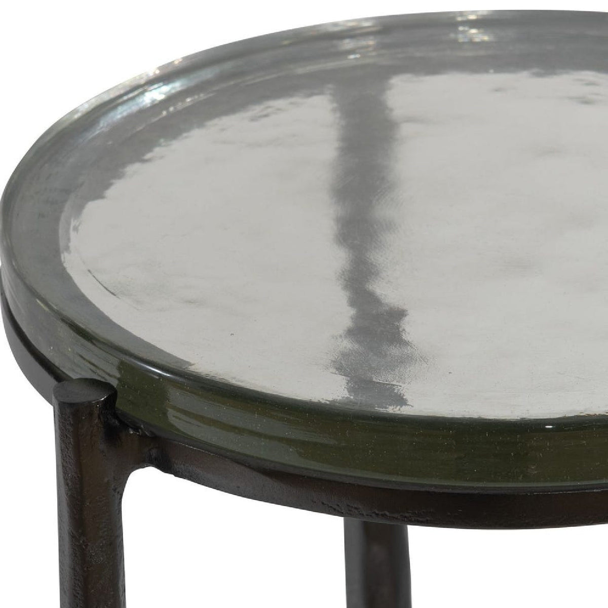 Modern European furniture - Round Glass Indoor/Outdoor Accent Table - www.oroa.com