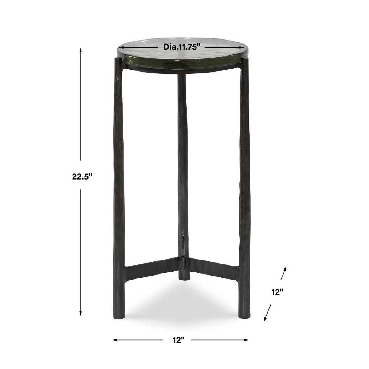 Modern European furniture - Round Glass Indoor/Outdoor Accent Table - www.oroa.com