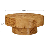 Poplar Burl Round Coffee Table by Uttermost Knots, alternate view 4