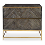 Oak Herringbone 2-Drawer Chest by Uttermost Armistead, alternate view 3
