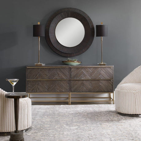 Oak Herringbone 2-Drawer Chest by Uttermost Armistead, alternate view 8