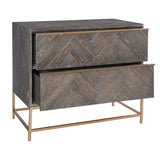 Oak Herringbone 2-Drawer Chest by Uttermost Armistead