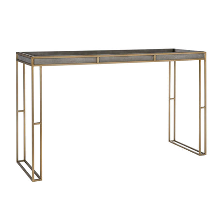 Modern European furniture - Black Shagreen Look Console Table - www.oroa.com
