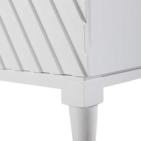 Modern European furniture - Geometric Carved 3-Drawer Chest - www.oroa.com