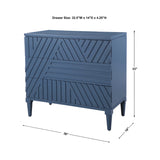 Modern European furniture - Geometric Carved 3-Drawer Chest - www.oroa.com