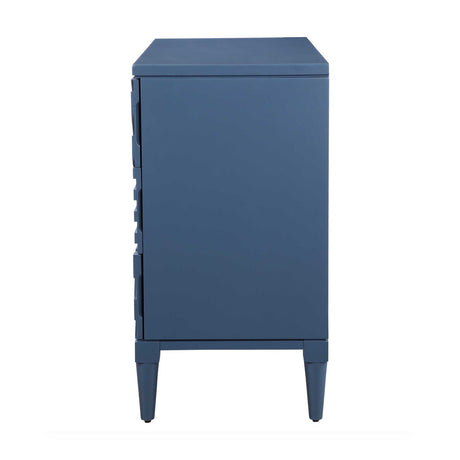 Modern European furniture - Geometric Carved 3-Drawer Chest - www.oroa.com