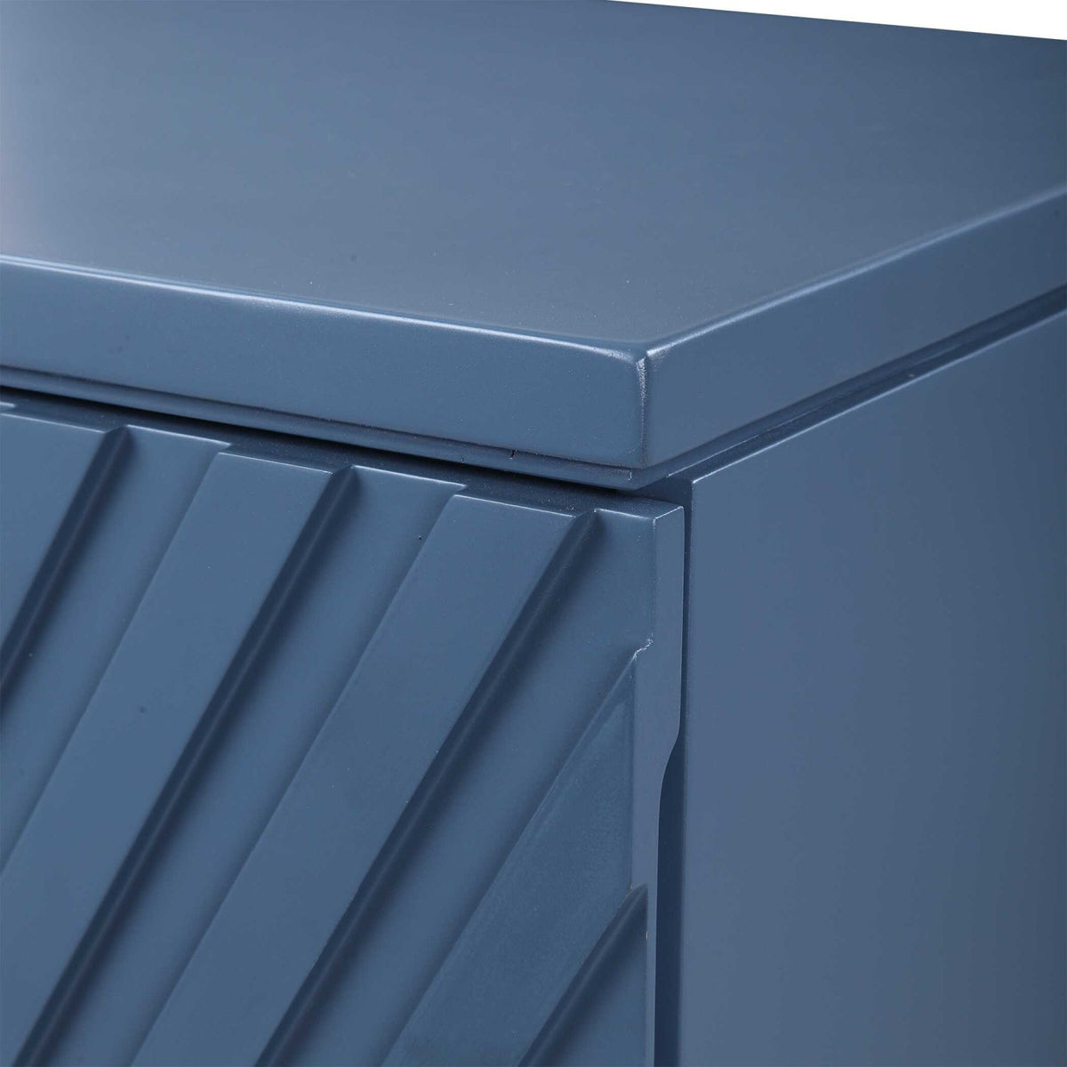 Modern European furniture - Geometric Carved 3-Drawer Chest - www.oroa.com