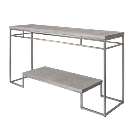 Modern European furniture - Brushed Nickel Console Table - www.oroa.com
