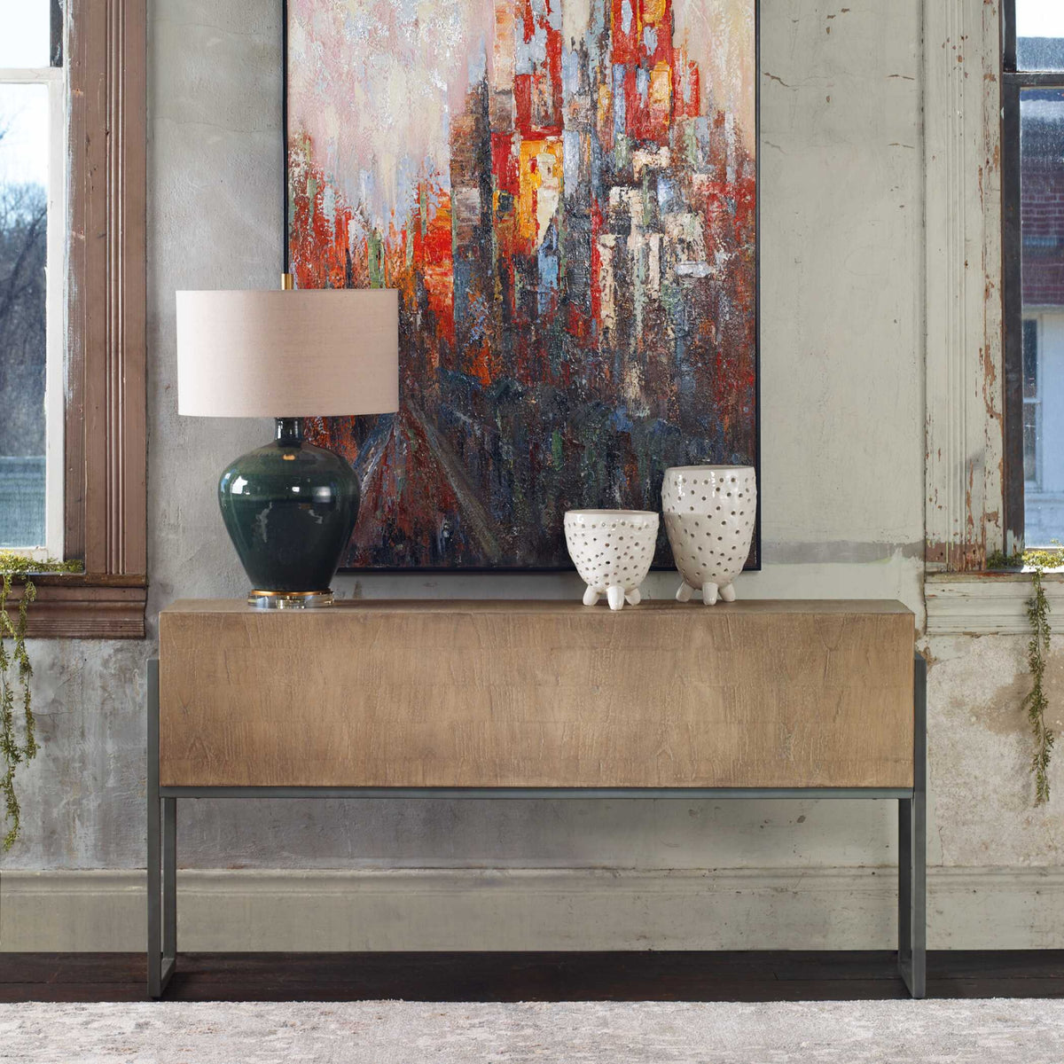 Modern European furniture - Solid Mahogany Console Table - www.oroa.com