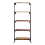 Modern European furniture - Acacia Wood 5-Shelf Bookcase - www.oroa.com