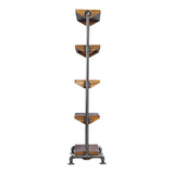 Modern European furniture - Acacia Wood 5-Shelf Bookcase - www.oroa.com