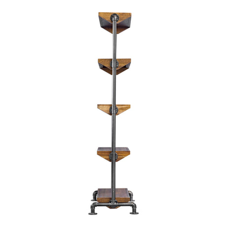 Modern European furniture - Acacia Wood 5-Shelf Bookcase - www.oroa.com