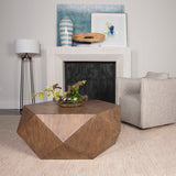 Modern European furniture - Faceted Mango Veneer Coffee Table - www.oroa.com