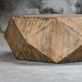 Modern European furniture - Faceted Mango Veneer Coffee Table - www.oroa.com