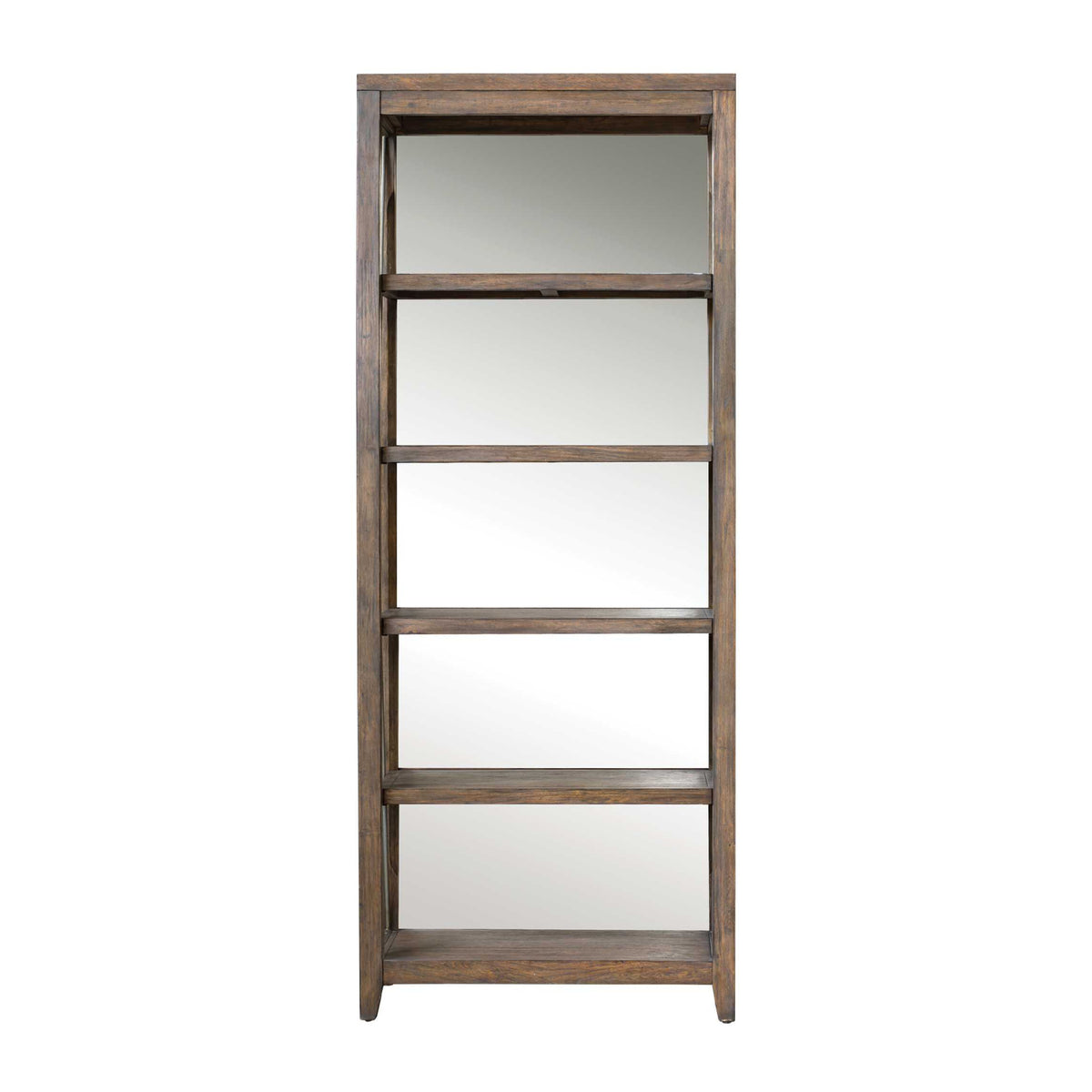 Modern European furniture - Weathered Oak Mirrored Bookshelf - www.oroa.com