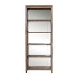 Modern European furniture - Weathered Oak Mirrored Bookshelf - www.oroa.com