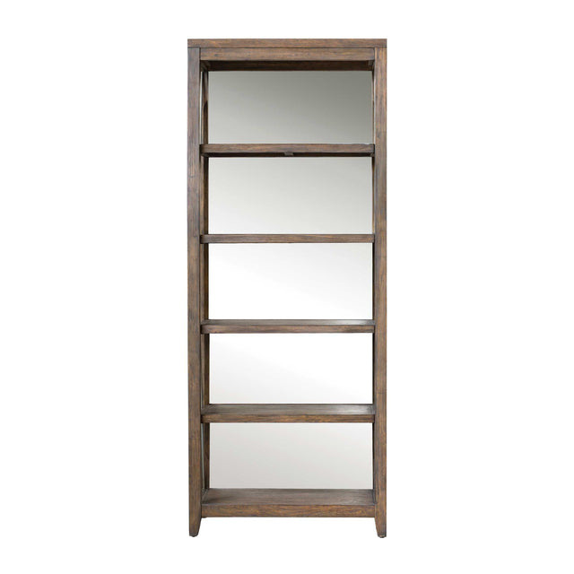 Modern European furniture - Weathered Oak Mirrored Bookshelf - www.oroa.com
