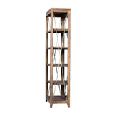 Modern European furniture - Weathered Oak Mirrored Bookshelf - www.oroa.com
