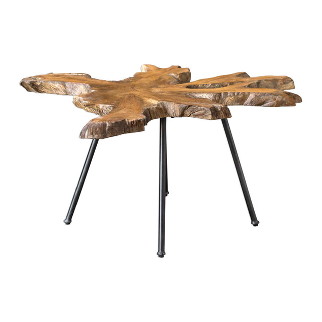 Modern European furniture - Organic Teak Wood Coffee Table - www.oroa.com
