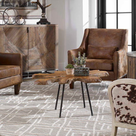 Modern European furniture - Organic Teak Wood Coffee Table - www.oroa.com