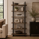 Modern European furniture - Iron Frame 6-Shelf Bookcase - www.oroa.com