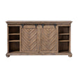 Wooden Chevron Media Console by Uttermost Primalia