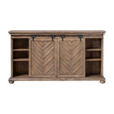 Wooden Chevron Media Console by Uttermost Primalia