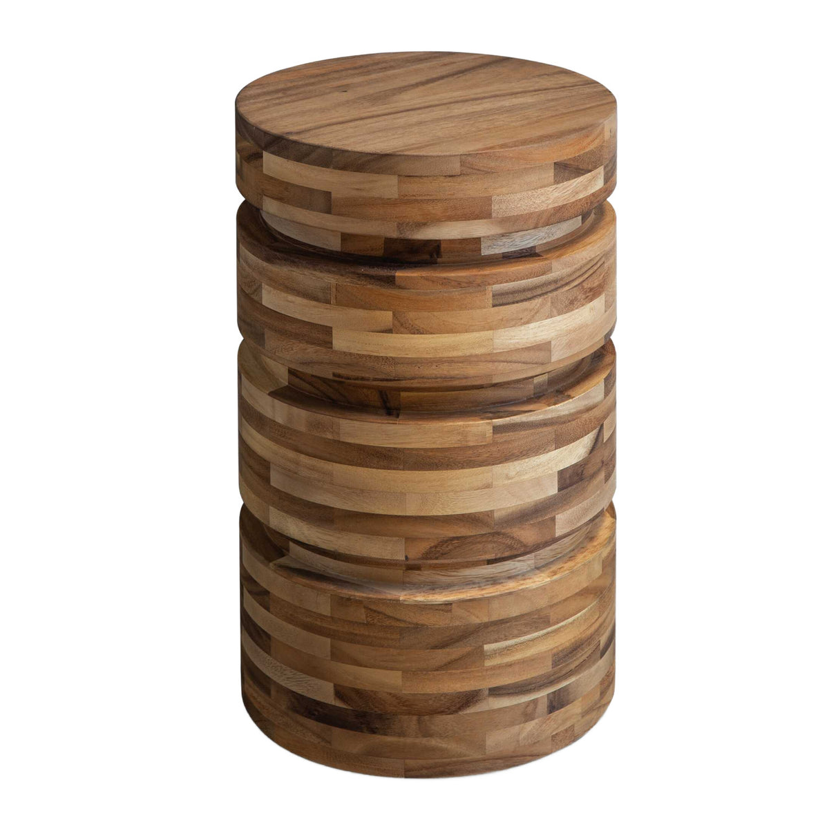 Modern European furniture - Solid Acacia Round Side Table - www.oroa.com