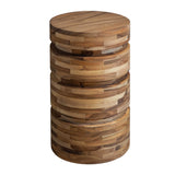Modern European furniture - Solid Acacia Round Side Table - www.oroa.com