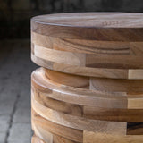 Modern European furniture - Solid Acacia Round Side Table - www.oroa.com