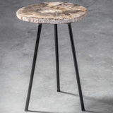 Petrified Wood Accent Table by Uttermost Mircea, alternate view 4