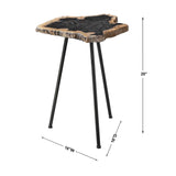 Petrified Wood Accent Table by Uttermost Mircea, alternate view 9