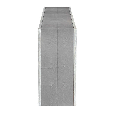 Modern European furniture - Gray Shagreen Look Console Table - www.oroa.com