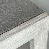 Modern European furniture - Gray Shagreen Look Console Table - www.oroa.com