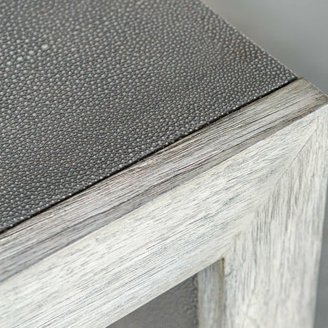 Modern European furniture - Gray Shagreen Look Console Table - www.oroa.com