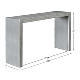 Modern European furniture - Gray Shagreen Look Console Table - www.oroa.com