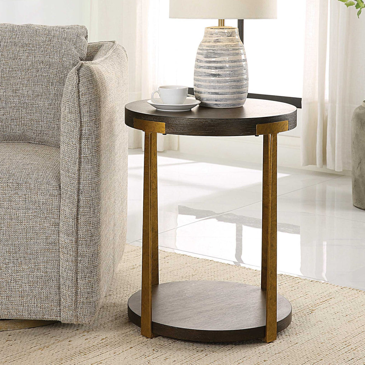Modern European furniture - Round Two-Layer Side Table - www.oroa.com