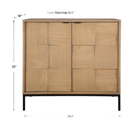 Geometric Patterned 2-Door Cabinet by Uttermost Lorenzo, alternate view 7