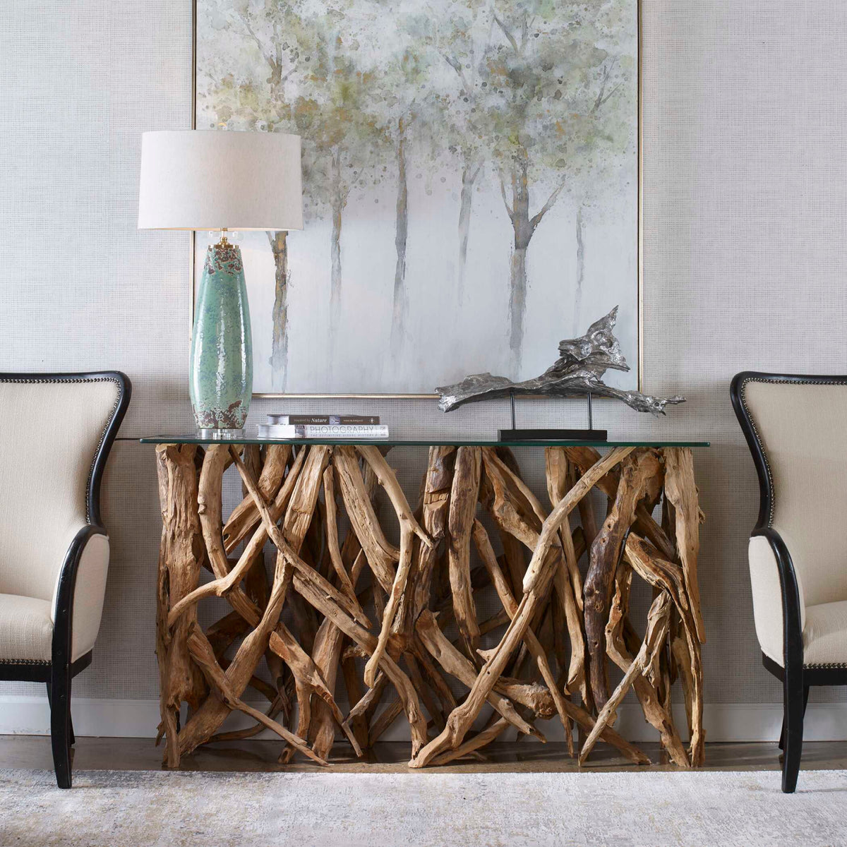 Teak Roots Console Table by Uttermost, alternate view 2