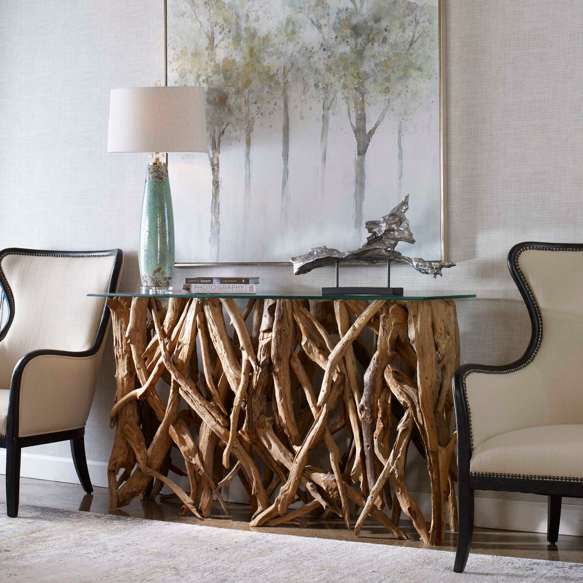 Teak Roots Console Table by Uttermost, alternate view 7