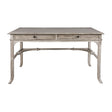 Modern European furniture - Aged White 2-Drawer Writing Desk - www.oroa.com
