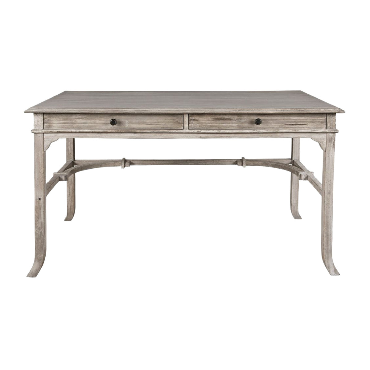 Modern European furniture - Aged White 2-Drawer Writing Desk - www.oroa.com