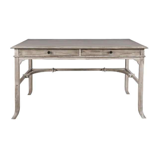 Modern European furniture - Aged White 2-Drawer Writing Desk - www.oroa.com