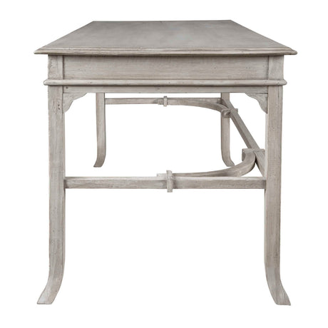 Modern European furniture - Aged White 2-Drawer Writing Desk - www.oroa.com