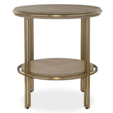 Brushed Brass Framed Side Table by Uttermost Elise, alternate view 3